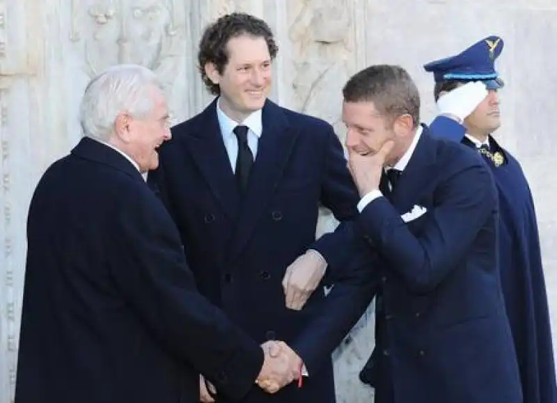 BONIPERTI CON JOHN E LAPO ELKANN FOTO ANSA 