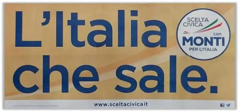 CARTELLONE MONTI ITALIA CHE SALE