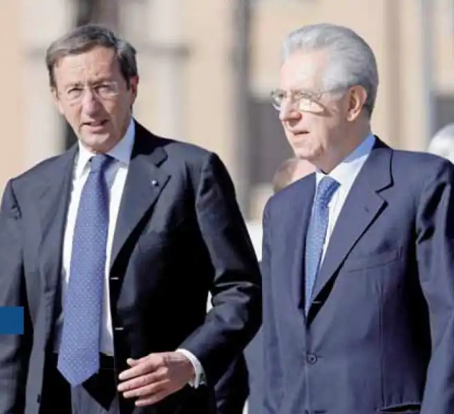 GIANFRANCO FINI E MARIO MONTI 