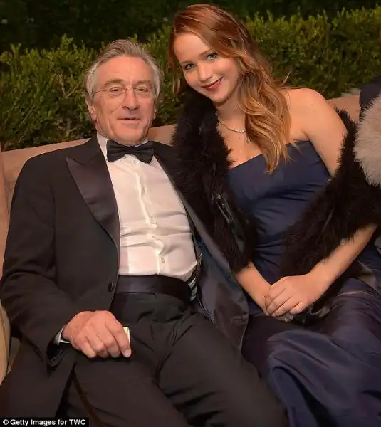 JENNIFER LAWRENCE CON ROBERT DE NIRO AI SAG 