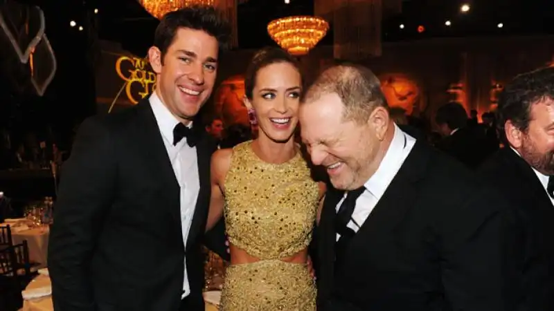 John Krasinski Emily Blunt Harvey Weinstein GOLDEN GLOBE jpeg