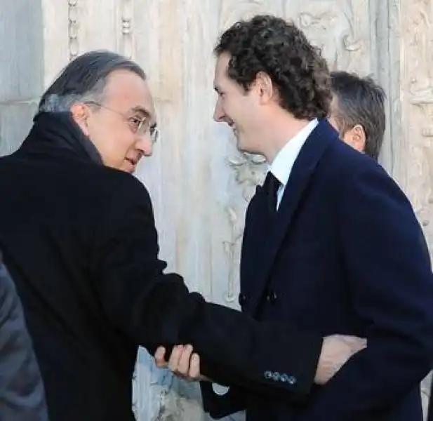 SERGIO MARCHIONNE E JOHN ELKANN FOTO ANSA 