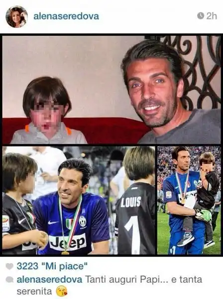 alena seredova fa gli auguri a buffon su instagram 