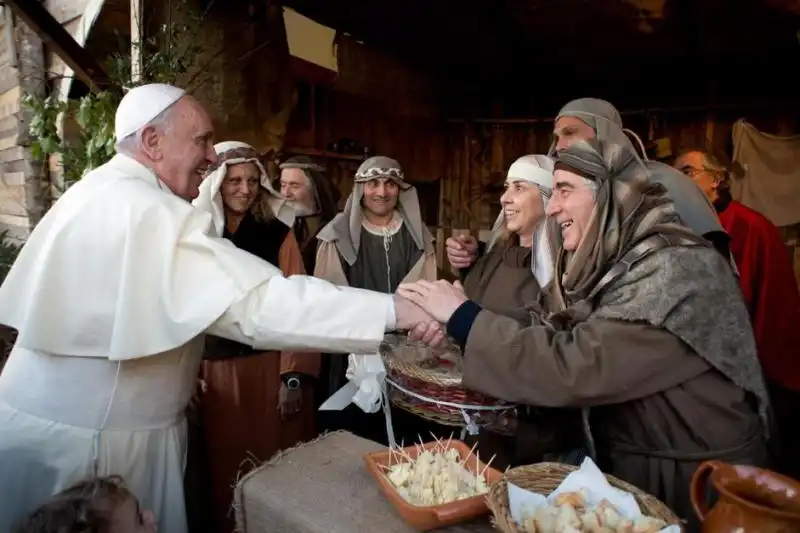 BERGOGLIO AL PRESEPE VIVENTE 