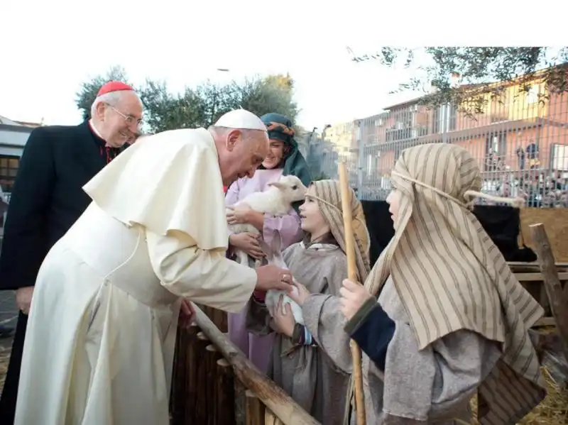 BERGOGLIO AL PRESEPE VIVENTE 