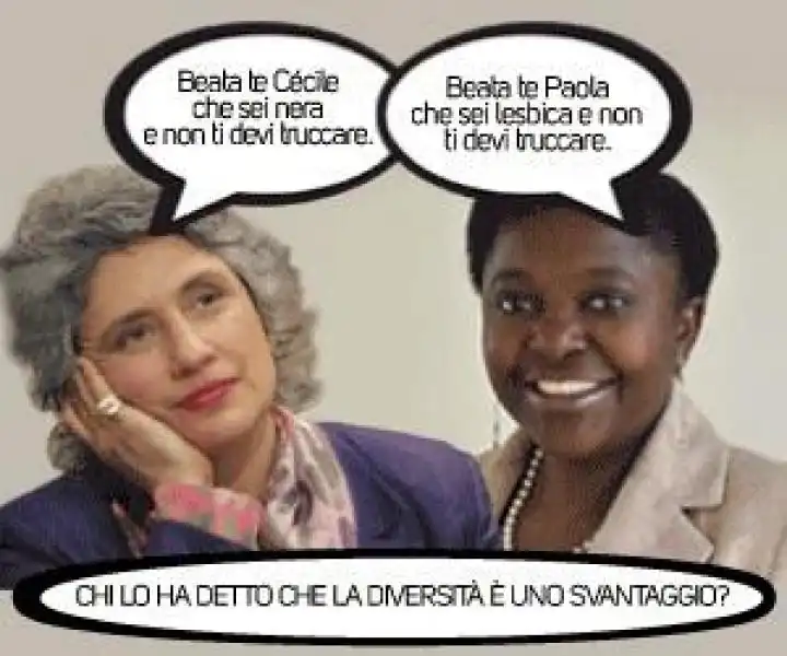 concia kyenge sul trucco della santelli 