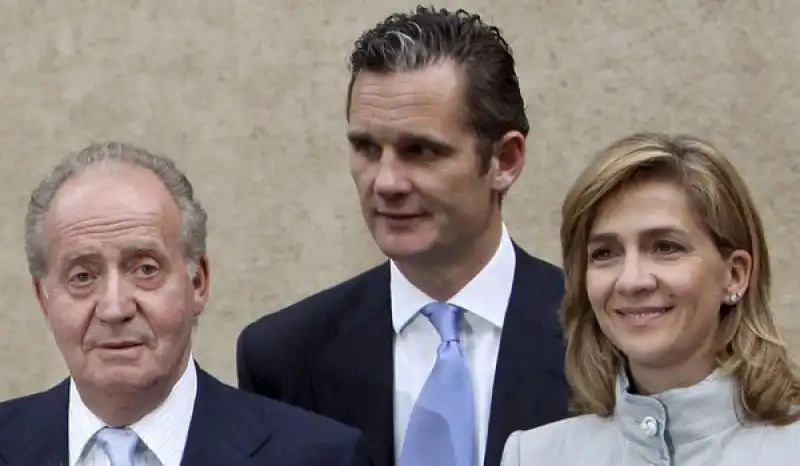 cristina di spagna con il re juan carlos e inaki urdangarin 