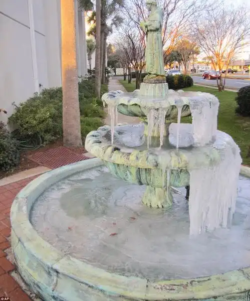 La fontana di ghiaccio a Fort Walton beach Florida 