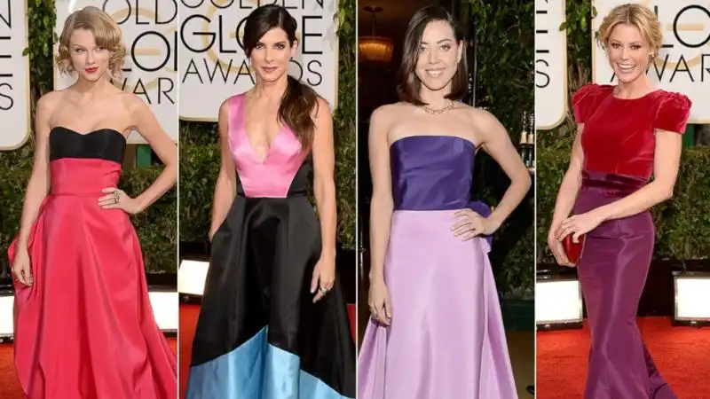 GOLDEN GLOBES TAYLOR SWIFT SANDRA BULLOCK AUBREY PLAZA JULIE BOWEN 