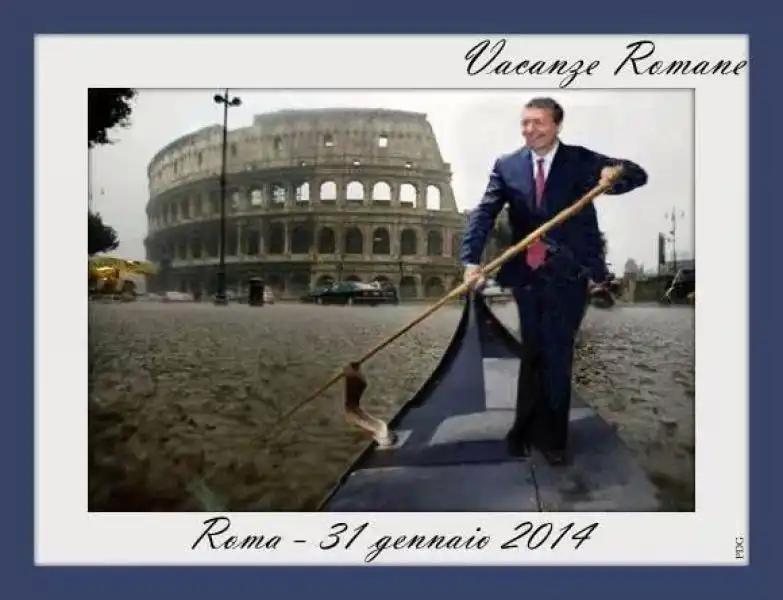 IGNAZIO MARINO MALTEMPO A ROMA VACANZE ROMANE FOTO DA ROMAFASCHIFO 