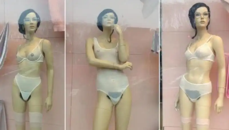 MANICHINO DI AMERICAN APPAREL CON IL FOLTO PELO AL PUBE 