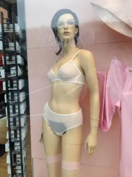 MANICHINO DI AMERICAN APPAREL CON IL FOLTO PELO AL PUBE 