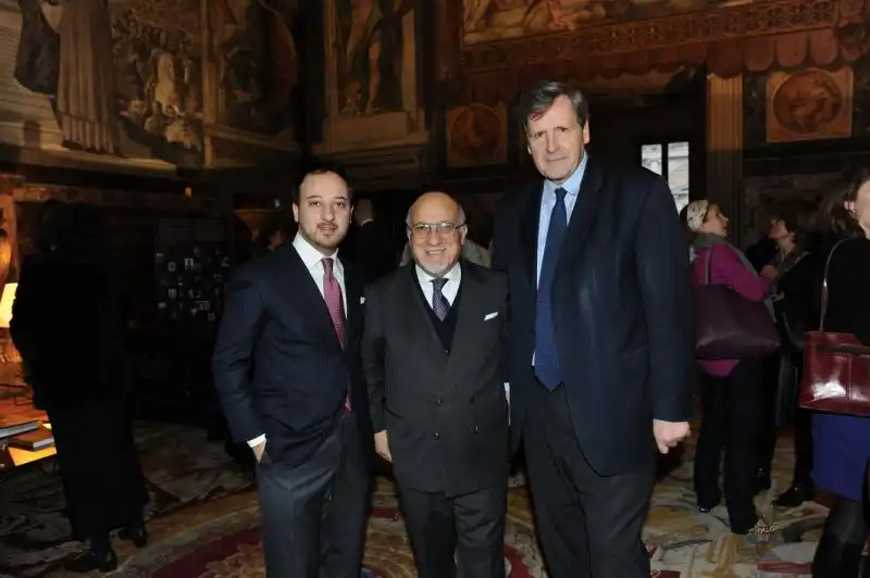 Marco e Luigi Gallo con l Ambasciatore di Francia Le Roy 