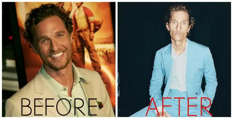 matthew mcconaughey prima e dopo la perdita di peso 