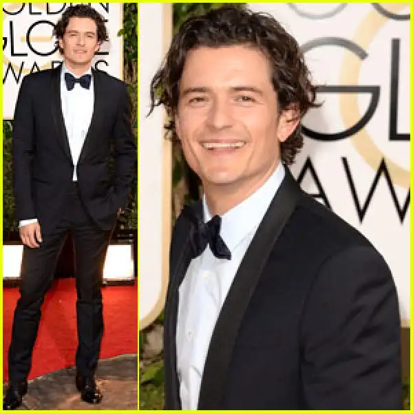 orlando bloom golden globes red carpet 