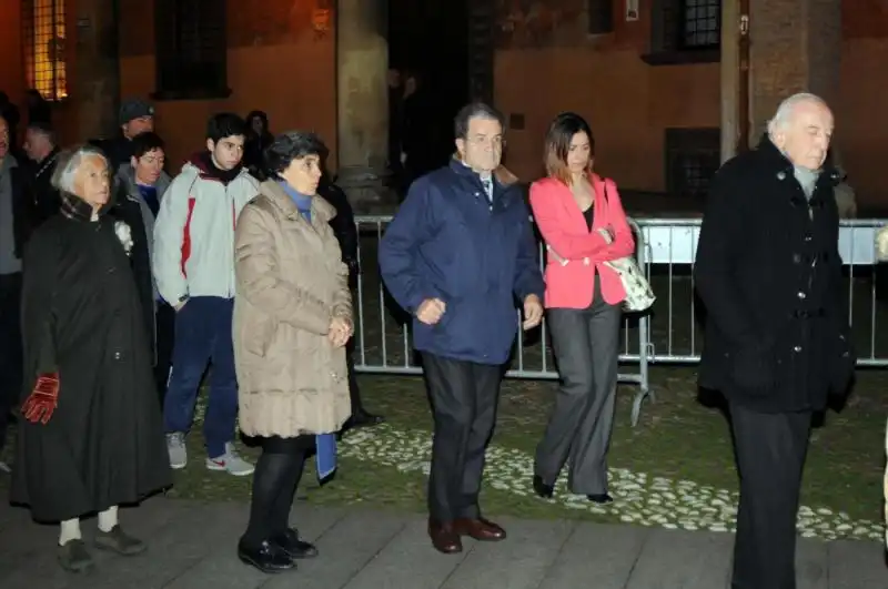 ROMANO PRODI AI FUNERALI DI ABBADO FOTO LAPRESSE 