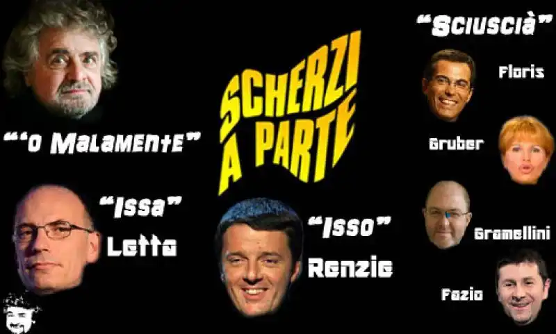 scherzi a parte grillo renzi letta