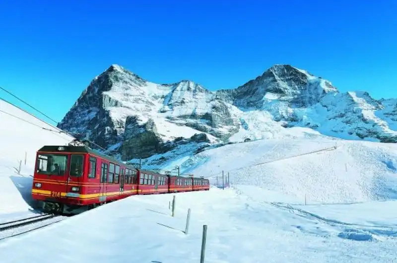 treni sulle alpi svizzere 