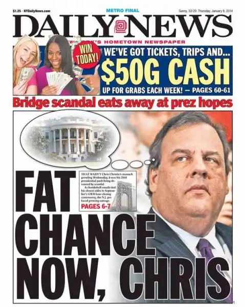 new york daily news da christie spacciato per la nomination repubblicana 