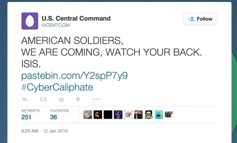 centcom  la pagina twitter dell esercito in mano ai jihadisti