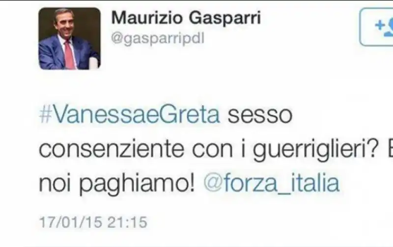 GASPARRI SU GRETA E VANESSA