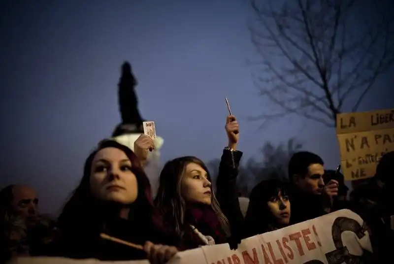 manifestazione a parigi per charlie hebdo 2