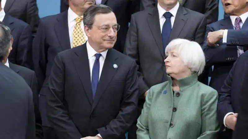 mario draghi e janet yellen