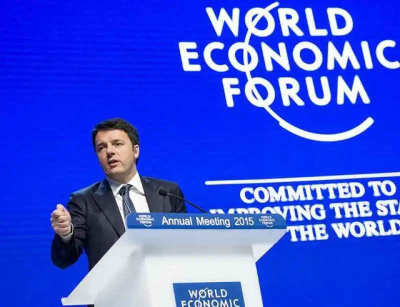 matteo renzi a davos 