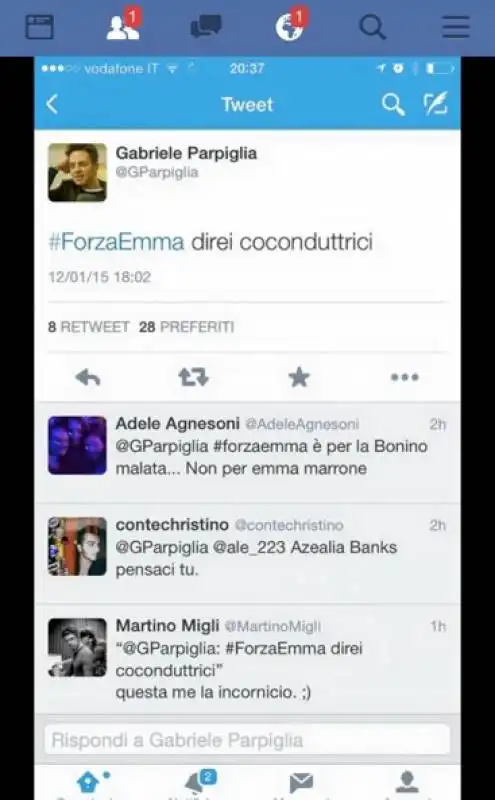 parpiglia confonde emma bonino con emma marrone