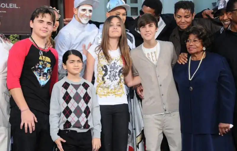 prince jackson, prince michael jackson ii, paris jackson, justin bieber and katherine jackson