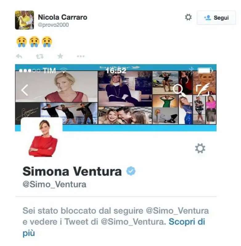 SIMONA VENTURA BLOCCA IL SUOCERO NICOLA CARRARO