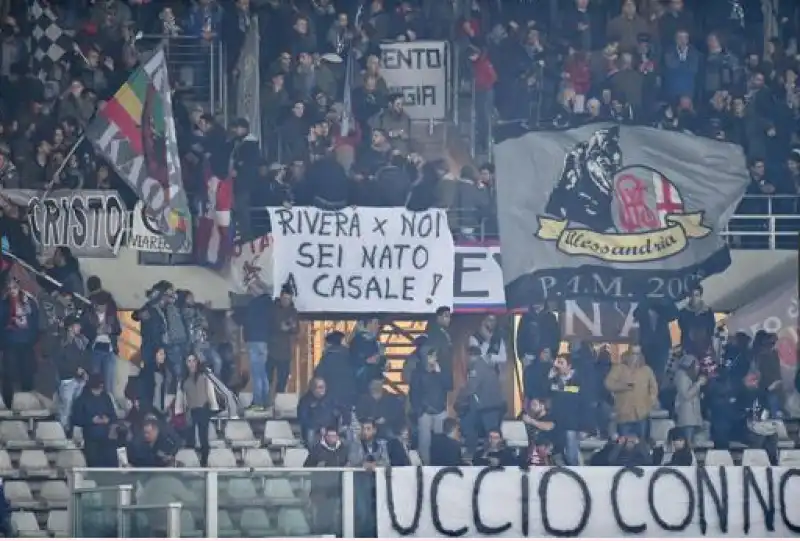 ALESSANDRIA STRISCIONE ANTI RIVERA