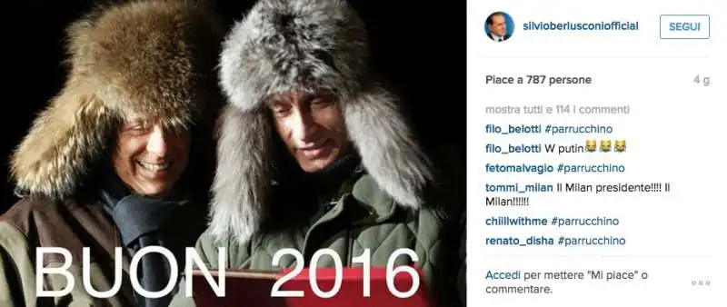 berlusconi putin instagram