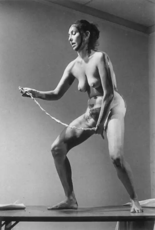 carolee schneemann interior scroll 1975