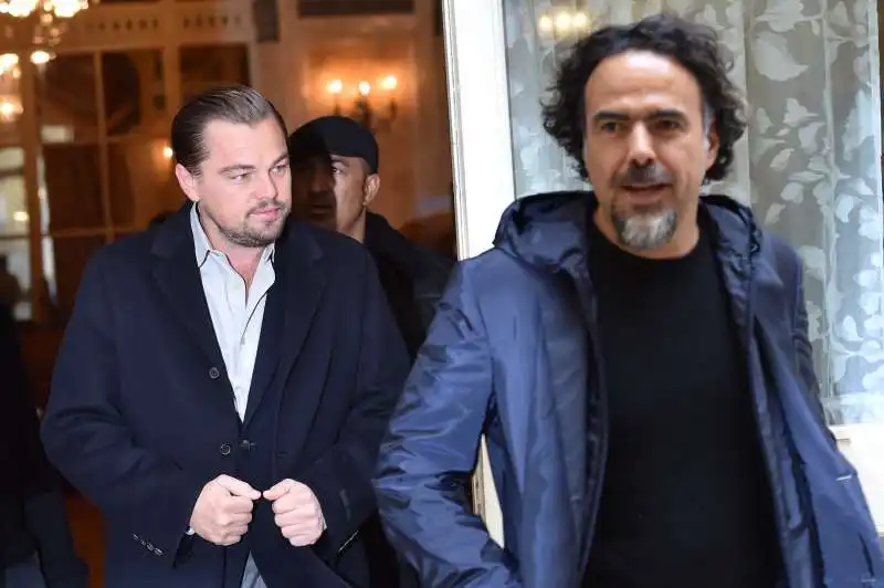 dicaprio e inarritu al photo call 