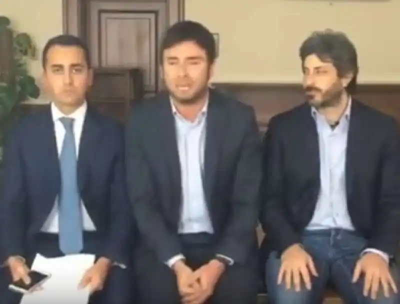 luigi di maio alessandro di battista roberto fico