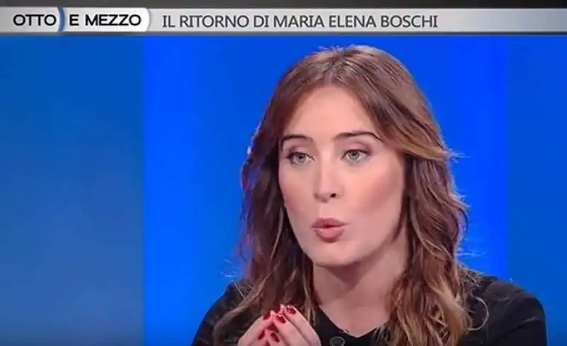 maria elena boschi a otto e mezzo