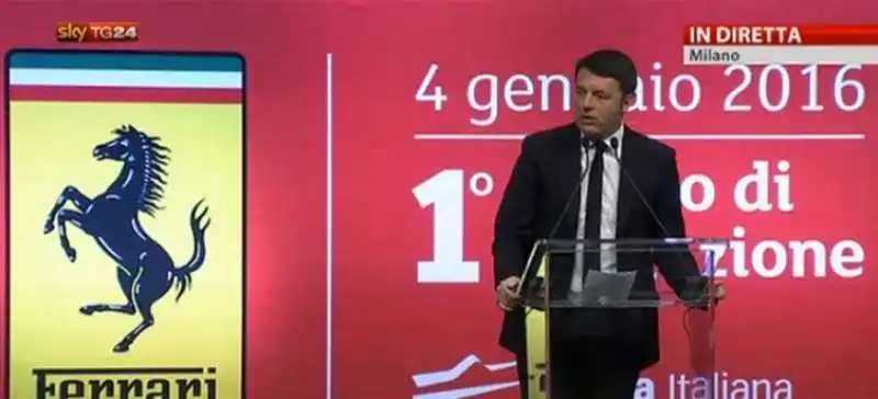 renzi alla quotazione ferrari alla borsa di milano