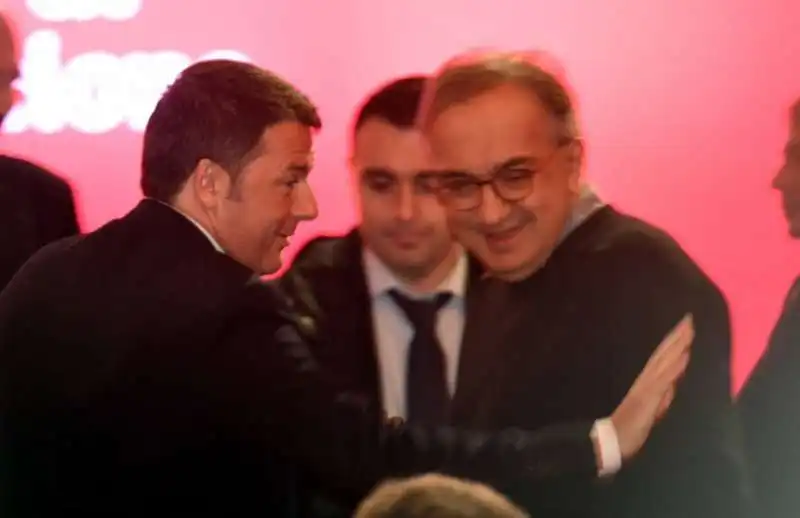 renzi con marchionne alla quotazione ferrari alla borsa di milano