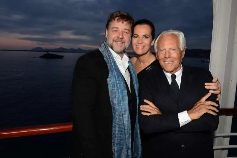 russell crowe con giorgio armani