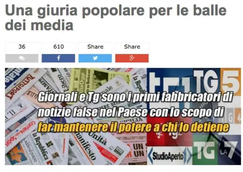 BEPPE GRILLO CONTRO GIORNALI E TV