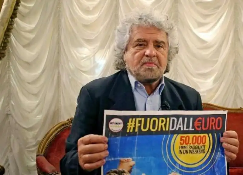 BEPPE GRILLO VOLEVA REFERENDUM PER USCIRE DALL EURO