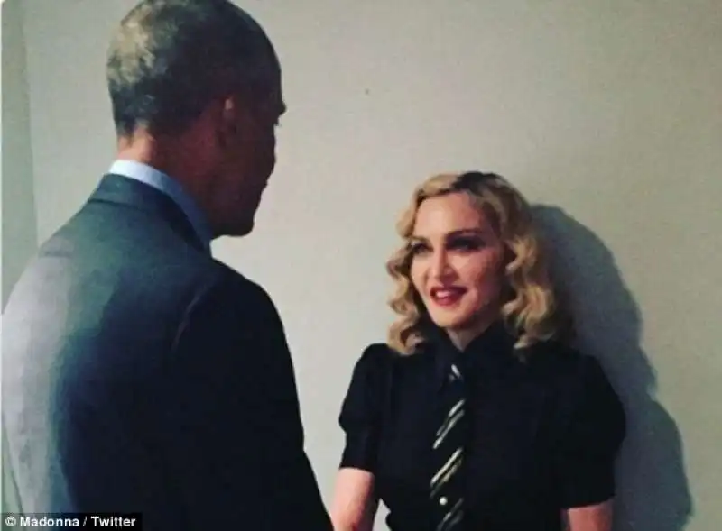 madonna con barack obama