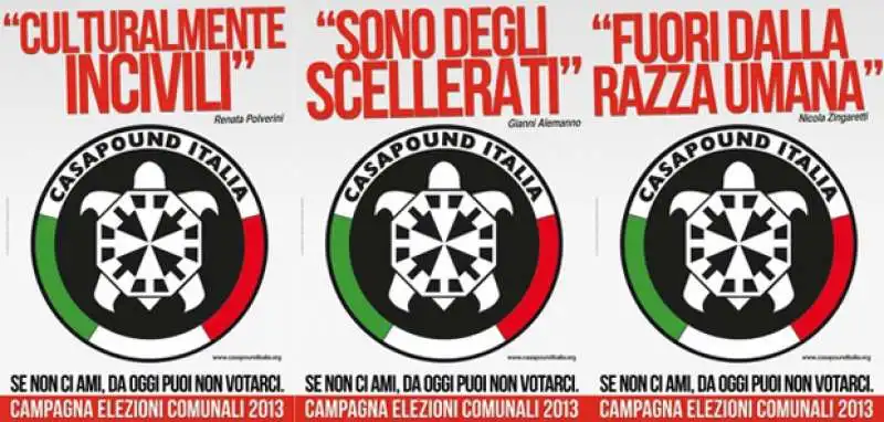 manifesti elettorali di casapound