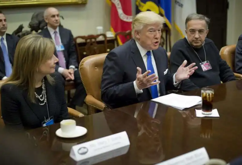 mary barra donald trump sergio marchionne