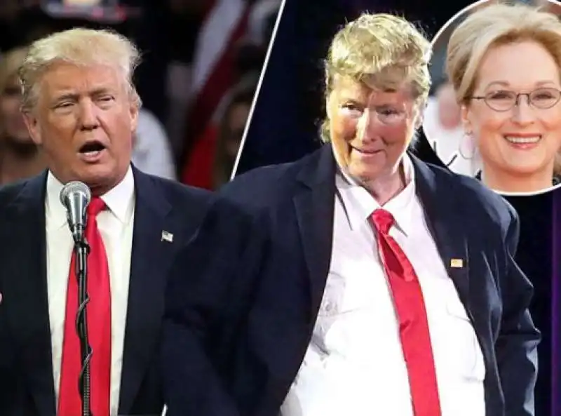 MERYL  STREEP IMITA TRUMP 