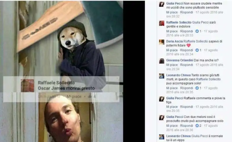 raffaele sollecito su facebook