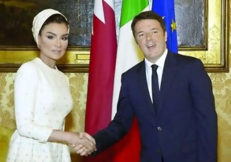 renzi sceicca mouza qatar