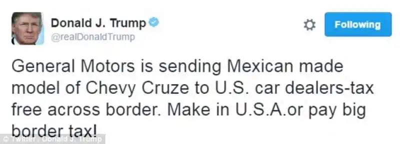 TRUMP TWEET GM