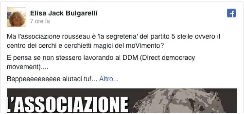 Post bulgarelli m5s